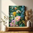 thumbnail image 6 of Vibrant Botanical Floral Butterfly Canvas Painting Wall Art for Living Room Bedroom Office Hotel Lobby Dining Room Decor, 6 of 8
