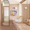 thumbnail image 2 of Purple Butterfly Canvas Wall Art Rustic Flower Butterfly Print Painting Purple Bathroom Picture Modern Home Artwork Decor For Living Room Kitchen Bathroom Framed Ready To Hang 12x16 Inch, 2 of 6