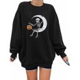 thumbnail image 1 of Pullovers d'Halloween pour Femmes Manches Longues Chandails en Molleton Squelette Drôle Citrouille, 1 of 5