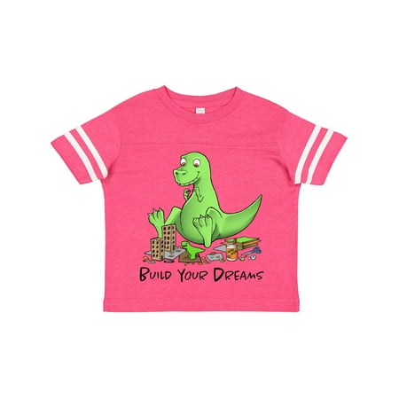 

Inktastic Build Your Dreams Dinosaur Crafting Gift Toddler Boy or Toddler Girl T-Shirt