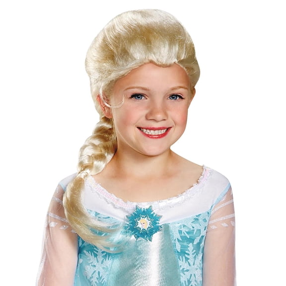 Disguise Frozen Elsa Beige Halloween Costume Wig, for Child