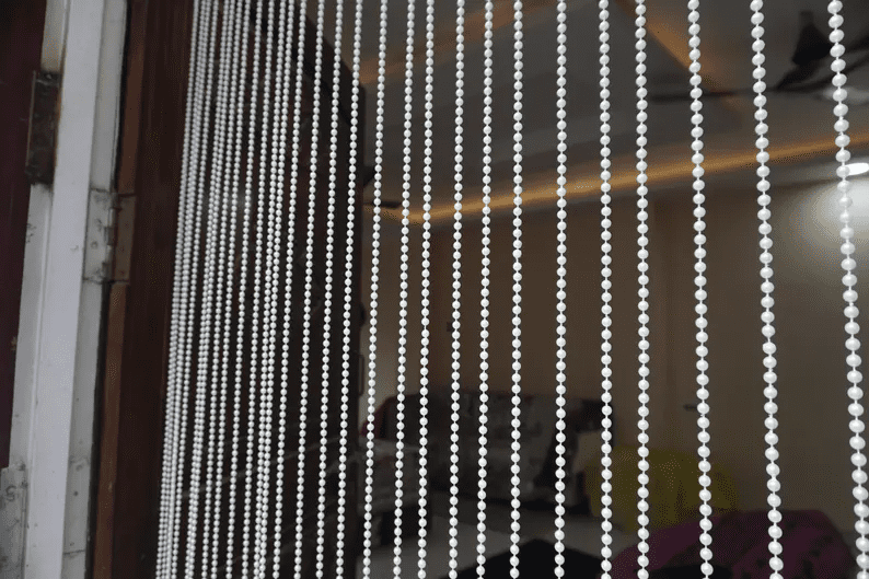Elegant Pearl Curtain , Luxurious Beaded Drapes for Home Decor