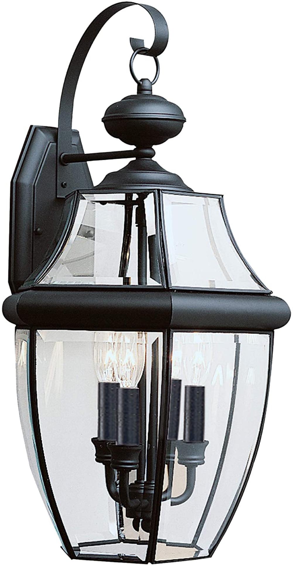 Sea Gull Lighting 8039-12 2-Light Lancaster Medium Outdoor Wall Lantern, Clear Beveled Glass and Black, Finish: Black By Visit the Sea Gull Lighting Store - image 1 of 5