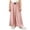 Pink, variant on Girl's Wide Leg Cotton Trousers Elastic High Waist Casual Palazzo Pants Cute Bow Summer Vacation Outfits Comfy Travel Bottoms