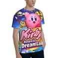 thumbnail image 4 of Unisex Kirby 3d Graphic Print Shirts For Mens Womens Casual Short Sleeve Tee Shirts Top, 4 of 7