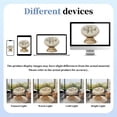 thumbnail image 6 of 40" Ergonomic Wicker Papasan Chair with Soft Thick Density Fabric Cushion, 3-proof Cover, High Capacity Iron Frame, 360 Degree Swivel for Living, Bedroom, Reading Room, Lounge, Beige, 6 of 9