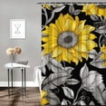 thumbnail image 2 of Pratyus Flower Pattern Modern Waterproof Shower Curtain with Hooks for Country Cottage & Farmhouse Bathroom Decor, 100% Polyester Fabric, Various Sizes 36x72, 2 of 7