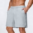 thumbnail image 6 of Miluxas Men's Casual Shorts Stretch Waistband Lightweight Walking Hiking Shorts with Pockets Gray XXXL(XXXL), 6 of 9