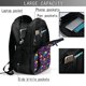 thumbnail image 4 of Balery mushroom rainbow color Skull Mochila con carga USB para hombre y mujer - Mochila impermeable y antirrobo para laptop con puerto USB para viajes, trabajo, 4 of 7