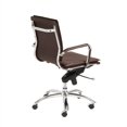 thumbnail image 4 of Eurostyle Chaise de Bureau Gunar Pro Bas en Marron/chrome, 4 of 4