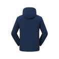 thumbnail image 4 of Windbreakers for Men Man Solid Color Three Prevention Cottoning Climbing Wear As One Down Cotton Intensification Warm Outdoor Jacket Navy 2XL Men's Windbreaker Jacket, 4 of 8