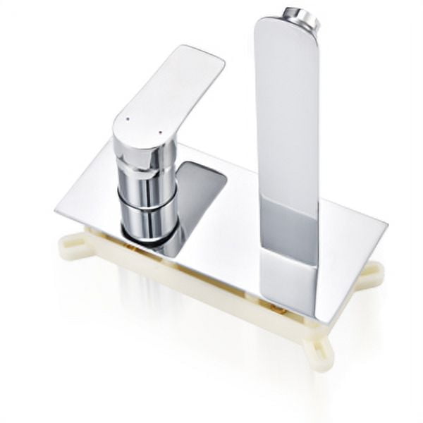 Dawot Wall Mount Single Handle Bathroom Faucets, Brass Sink Basin Mixer Taps, Polished Chrome Hot and Cold Spout Sink Rough Valve Bathtub Faucet