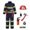 Blue, variant on Firefighter Costume for Kids with Tool, Halloween Fireman Outfit Toys for Boys and Girls Birthday Party Dress Up 8PCS