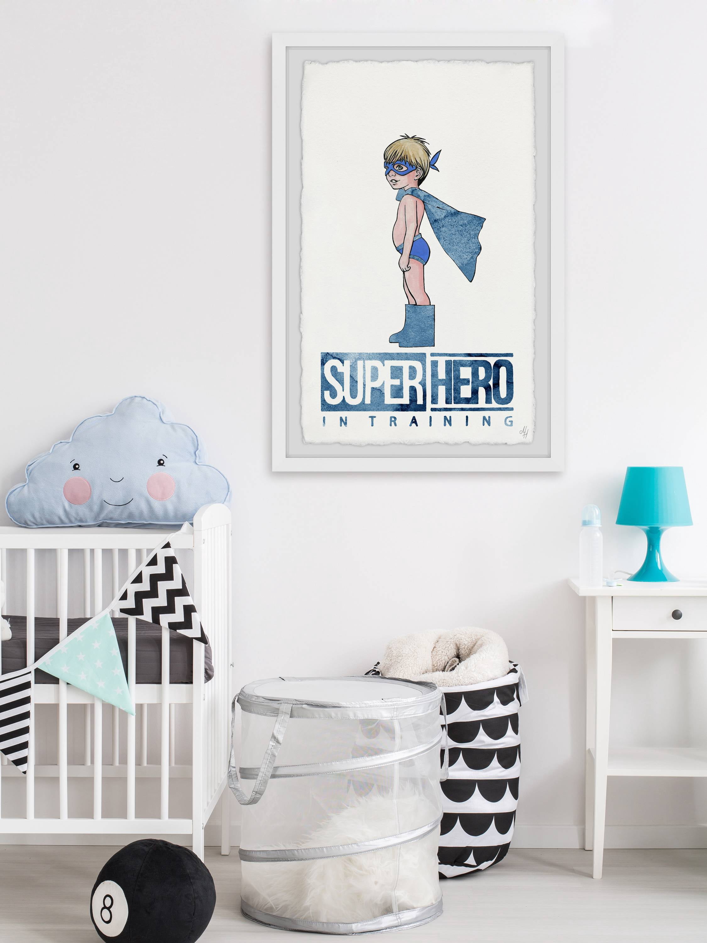 Marmont Hill Little Superhero in Training Framed Wall Art