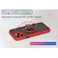 thumbnail image 6 of is Specially Designed for iPhone 11 Pro Max Anti-Fingerprint, Built-in 360° Rotating Ring Bracket Solid and Durable Magnetic car Phone case, Suitable for iPhone 11 Pro Max 6.5inches Women-Red, 6 of 11