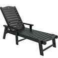 thumbnail image 2 of 78.7" Long Reclining Outdoor Chaise Lounge Black, 2 of 5