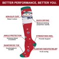 thumbnail image 4 of 6 Pairs Christmas Compression Socks for Women & Men Circulation 15-20 mmHg - Better Blood Flow, Swelling , Best Support for Medical, Running, Nursing,Christmas Gifts for Nurses Travel Pregnancy, 4 of 5