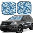 thumbnail image 2 of Picia Leaves And Flowers 2 Piece Car Windshield Sun Shade Foldable | Foldable Sun Shield for Front Window Blocks UV Rays and Keeps Your Vehicle Cool-Medium, 2 of 7