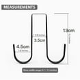 thumbnail image 3 of ZOURIH 4 Pcs 5.2 inch Double Sided Wreath Hanger - Over The Door Metal Hook for Christmas - Holds 2 Wreaths - Premium Sturdy Metal,Black, 3 of 8