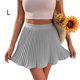 thumbnail image 5 of Minnieouse holgada de cintura alta para mujer, minifaldas plisadas por encima de la rodilla para fiesta, viajes, senderismo, ropa de Color sólido Ropa, zapatos y accesorios Miscelánea gris claro L, 5 of 6