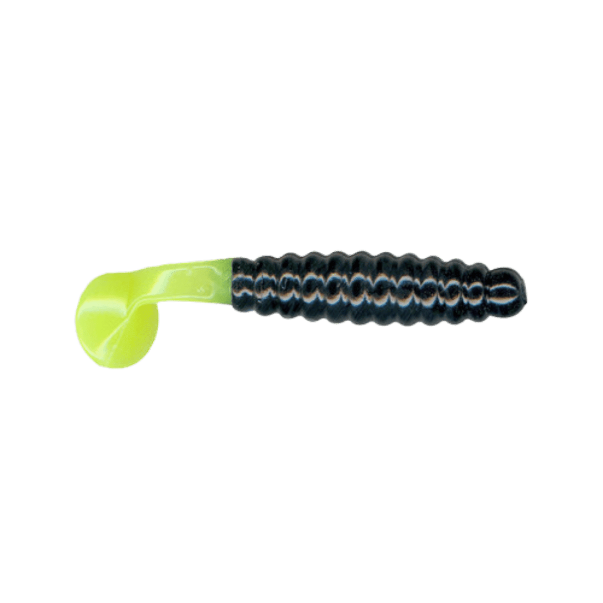 Charlie Brewer's Crappie Slider Grub White/Pink Glow Tail
