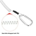 thumbnail image 4 of Uxcell 6.6ft Fishing Lanyard Coiled Ropes Retractable with Metal Clip Keychain Clear 2 Pack, 4 of 6