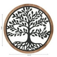 thumbnail image 2 of IH Casa Decor Wood Framed Metal Tree Of Life Wall Art, 2 of 3