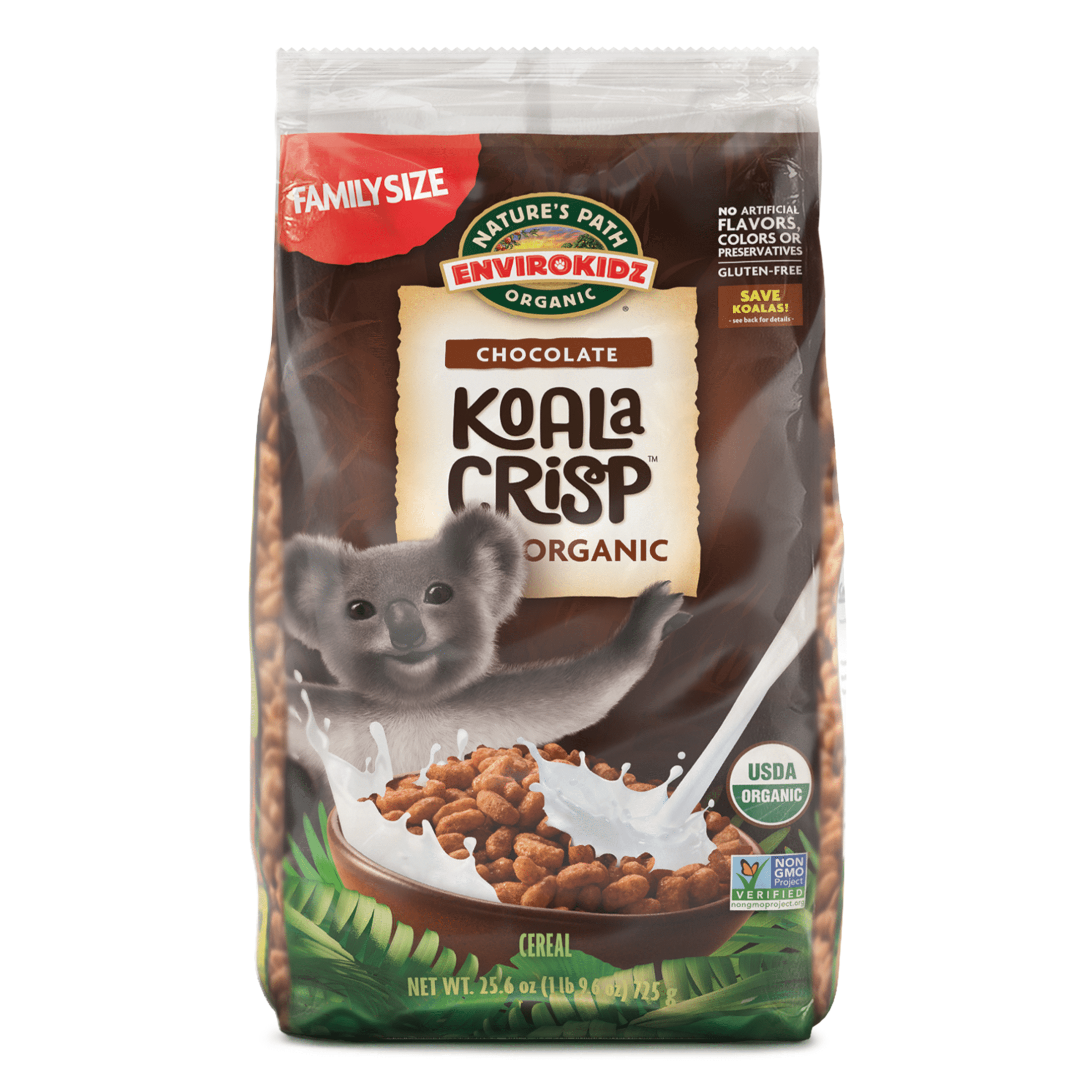 EnviroKidz Organic Chocolate Koala Crisp Cereal, Gluten Free, 11.5 oz