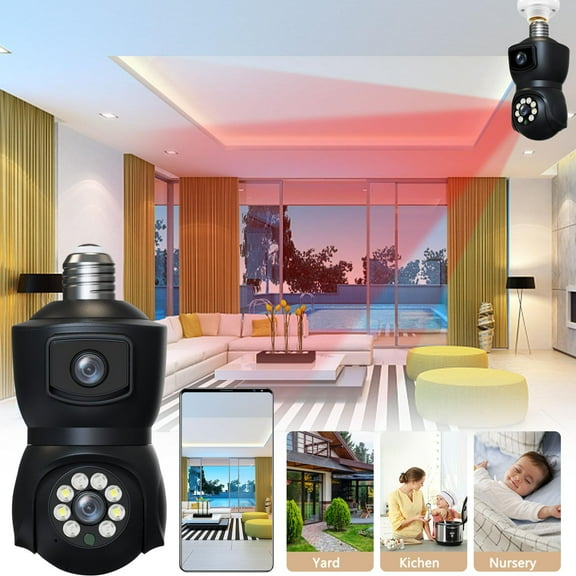 sruoe Security Camera, Surveillance Camera with Live Video, Security Cameras Wireless Wifi, 360 View Surveillance Cameras Wireless, Smart Night Vision Monitors