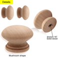thumbnail image 3 of Perillas de madera para gabinete Cangder, 20 piezas, 3,3 cm de diámetro, tipo hongo, 3 of 8