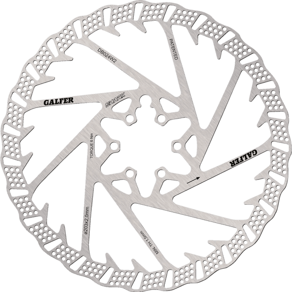 Galfer Shark Disc Brake Rotor - 203mm x 2.0mm, 6-Bolt