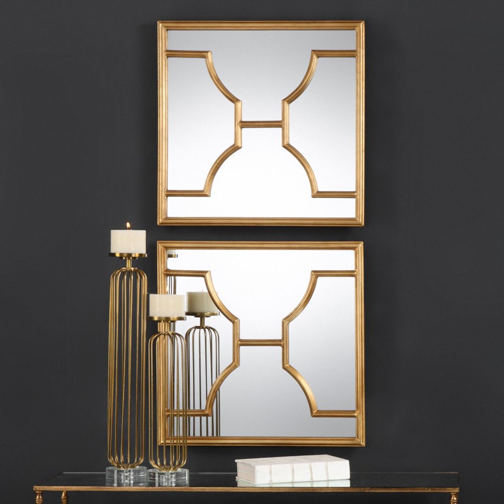 Uttermost Misa Gold Square Mirrors Set of 2