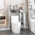 thumbnail image 2 of Costway Over the Toilet Storage Cabinet w/Toilet Paper Holder Adjustable Shelves White, 2 of 12