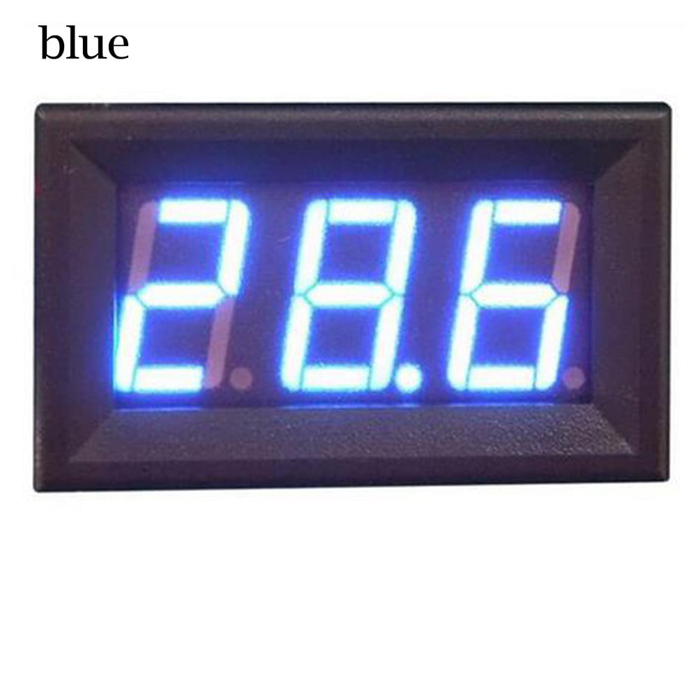 2 Wire 0.56 inch DC5V~120V Voltmeter 3 Digit Blue LED Voltage Volt Meter for Car 