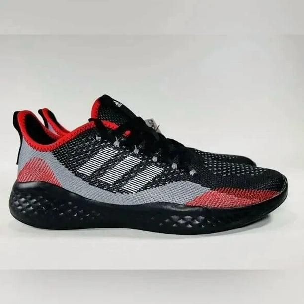 Adi-das?FluidFlow 2.0 Running Shoes Men Athletic Sneakers Black Grey Red HP9619