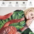 thumbnail image 3 of Orinice Flamingos Leaves Plants Warm Lightweight Blanket Soft Fleece Blankets All Seasons Decor Gift 40x50in, 3 of 6