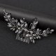 thumbnail image 4 of Zhuge Horquillas para el pelo de boda con flores para novias, peinetas con perlas de cristal,joyas con diamantes de imitación para novias, damas de honor y mujeres (negro), 4 of 5