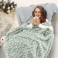 thumbnail image 3 of Fleece Blanket Twin Size Lightweight Cozy Sage Green Bed Blanket 60x80 inch Soft Warm Olive Green Twin Blanket Home Decor for All Seasons Couch Bed, 3 of 6