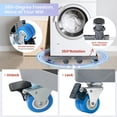 thumbnail image 4 of AMGSH Support de Mini Réfrigérateur Réglable / Base de Machine à Laver Chariot à Roulettes 4x2 Roues Pivotantes Verrouillables 4 Pieds, Base Mobile pour Machine à Laver, Sécheuse et Réfrigérateur (Gris), 4 of 6