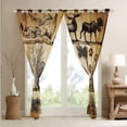 thumbnail image 4 of Lodge Cabin Blackout Curtains Woodland Animals Curtains 2 Panels 38"Wx54"L,Bear Moose Elk Deer Curtains & Drapes Farmhouse Cottage Reindeer Retro Pine Trees Rustic Home Decor, 4 of 6