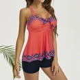 thumbnail image 2 of Edvintorg Plus Size Swimsuit for Women Retro Printing Adjustable Tankini Swimsuits Two Piece Bathing Suits Swim Tank Top with Boyshorts Modest Athletic Swimwear, 2 of 7