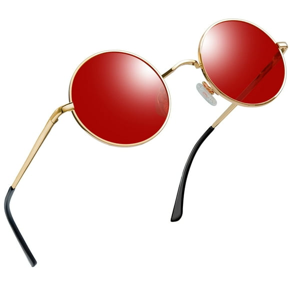 Gafas de sol Joopin Tinted Red Round UV400 para hombre y mujer