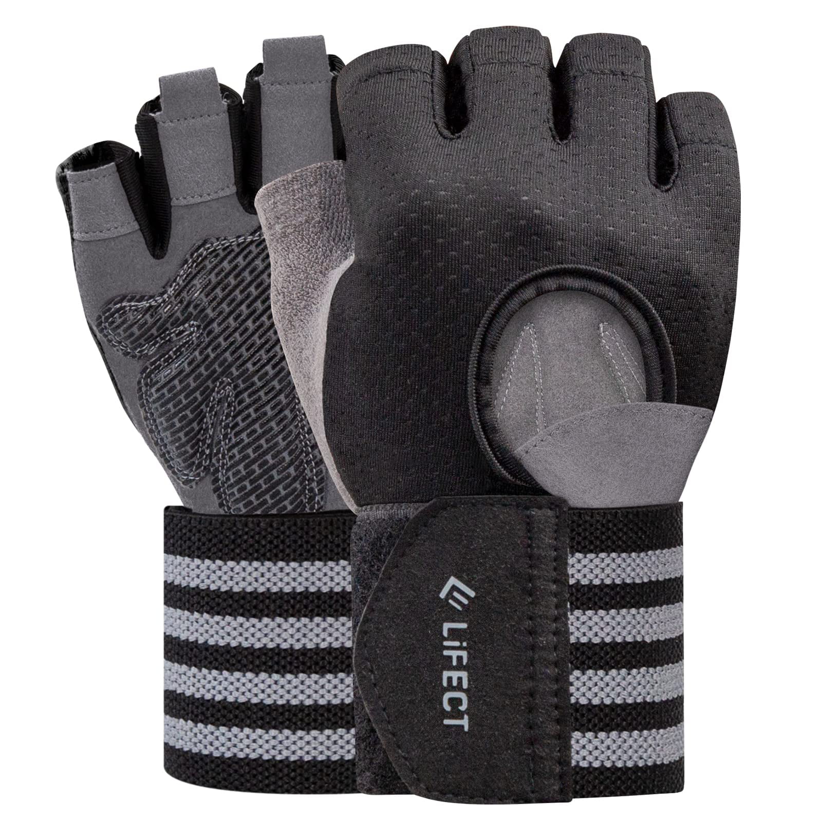 GG-2 Gym Gloves Workout Training Exercise Body Building Grips Finger Tabs 
