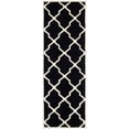 thumbnail image 5 of SAFAVIEH Chatham Franklin Geometric Quatrefoil Wool Area Rug, Black/Ivory, 3' x 5', 5 of 10