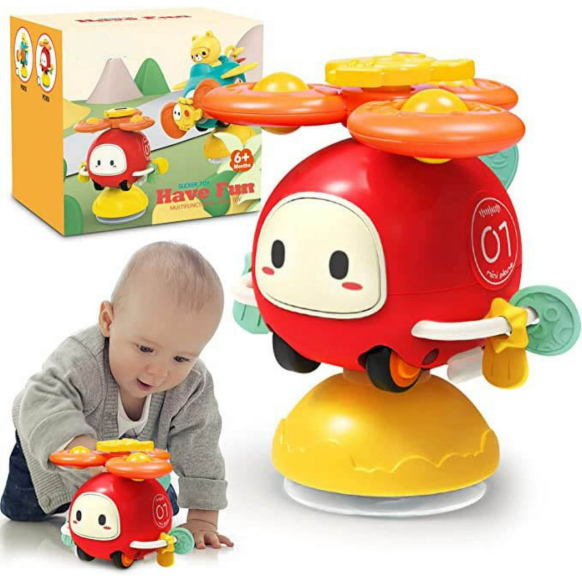 POINTERTECK Baby Toys 12 18 Months Old High Chair Car Spinner Toys with Suction Cups Montessori Toys for 1 Year Old Boy Girl 1st Birthday Gifts for Toddler Early Learning Toys for Tra Walmart