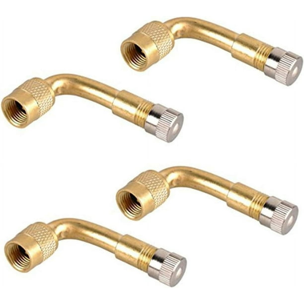Adaptador De Válvula De Rueda De Coche Nbhuiakl | Adaptador De Válvula De Neumático Automotriz Con Codo De 90 Grados | Herramienta De Extensión De Vástago De Válvula De Neumático Para Vehículos