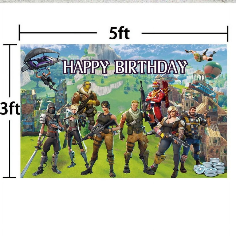 Fortnite Birthday Banner Backdrop Background Taspestry Post Wall