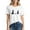 #02 White, variant on Busydd T Shirts for Women Trendy Round Neck Short Sleeve Halloween Costumes Comfortable Graphic Tees Casual Cotton Tshirts for Women S