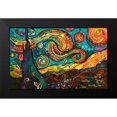 thumbnail image 2 of Dean Russo Collection 24x17 Black Modern Framed Museum Art Print Titled - Starry Night, 2 of 5