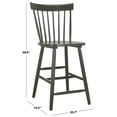 thumbnail image 3 of Safavieh Providence Traditional Mid Back Wood Stools, Dusty Green (Set of 2), 3 of 5